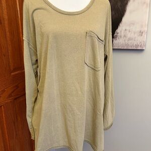 White Birch Olive Long Sleeve Top